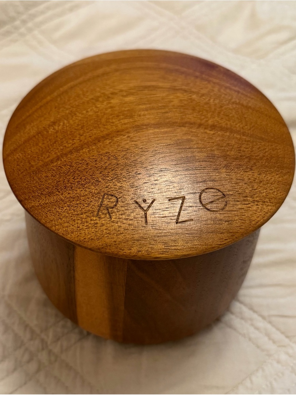 Wooden Storage Container - Brown Wood Food Storage Canister